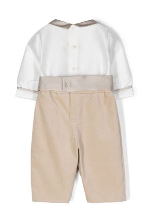 White and beige stretch-cotton romper LA STUPENDERIA KIDS | CBPG57V65.